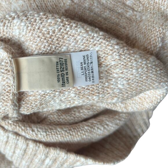 NEW L.L. Bean Cotton Ragg Crewneck Fair Isle Sweater in Tan sz XL Gorpcore Cozy - Picture 8 of 13